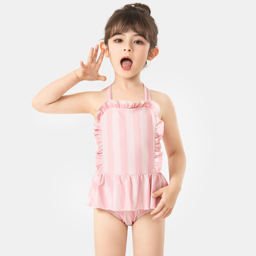 Momasong children's swimsuit ins girls Japanese one-piece baby style swimsuit little girl vacation swimsuit