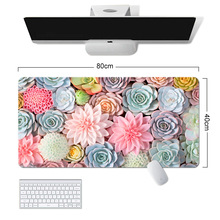 跨境爆款花朵植物系列护腕鼠标垫超大办公垫护手腕滑鼠垫电脑键盘