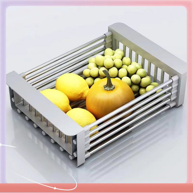 Frutas lavadoras de verduras, lavavajillas, lavavajillas, estantes de cubiertos, cestas de verduras multifuncionales, palillos y cuencos, cocina de drenaje