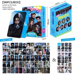 [跨境专供现货96张明星ENHYPEN新专卡THE SIN明星KPOP周边LOMO小卡]