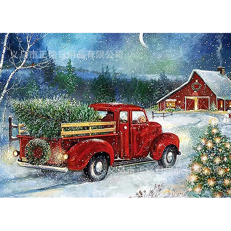 Nueva Navidad Diamante Pintura 5d Santa Claus Elk Muñeco de nieve Decoración Pintura colgante DIY Diamante completo Ventas directas de fábrica