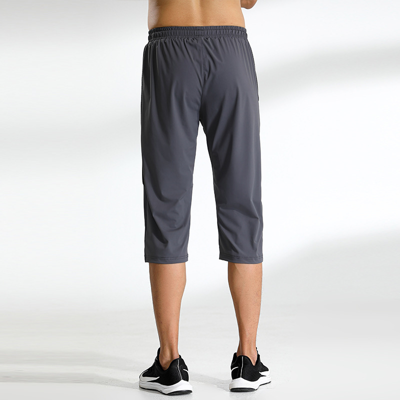 Verano fino de secado rápido pantalones de seda de hielo pantalones de chándal de los hombres 2022 pantalones casuales pantalones de los hombres recortado pantalones al por mayor moda