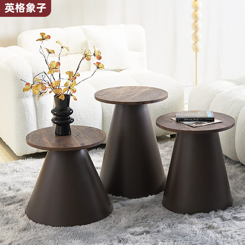 Mountain Peak Three Brothers Side Table, Simple Living Room Coffee Table, Balcony Round Tea Table, Home Bedroom Bedside Table, Corner Table