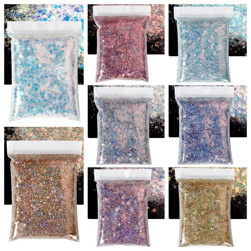 Fairy Eyes Glitter Glitter Powder 8-Color Bag Sequin Quicksand Flow Hemp Manicure DIY Jewelry Cross-Border Manicure Hot Style