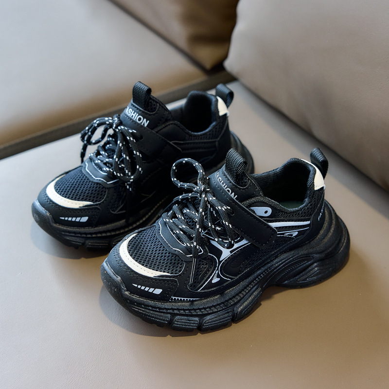 Hombres y niñas zapatos de papá 2026 primavera blanco para niños transfronterizos transpirables zapatos deportivos casuales de estudiantes ecológicos