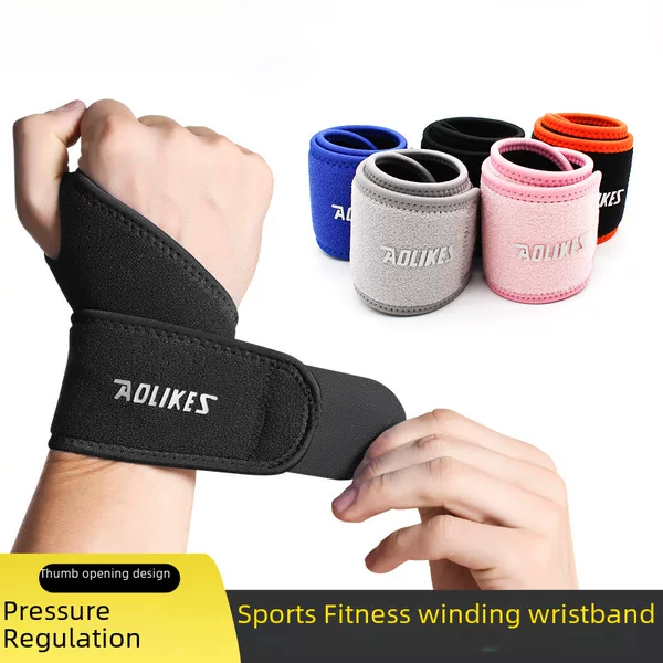 Wholesale wristband sports fitness winding wrist strap weightlifting basketball wristband bandage adjustable in stock wholesale