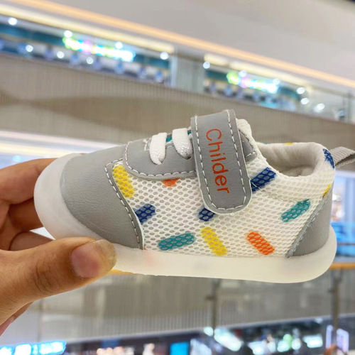 Wholesale 2026 Spring and Autumn New Season Baby Shoes for Boys and Girls, Infants, Learning to Walk Shoes 0-1 to 2 Years Old, Soft Sole, Mesh Surface, Breathable