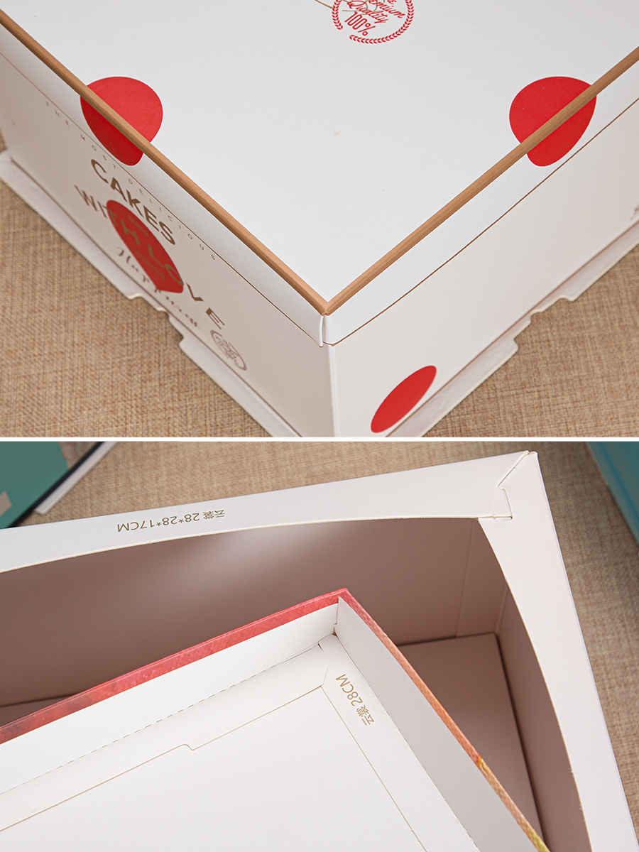 Caja de embalaje de pastel 6 pulgadas 8 pulgadas 10 pulgadas 12 pulgadas 14 pulgadas caja cuadrada de cartón de cumpleaños caja redonda caja de embalaje de pastel