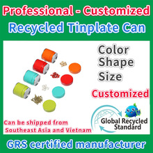 Mini Recycled Tin Tea-leaves Caddy GRS Certified Sealed Pot