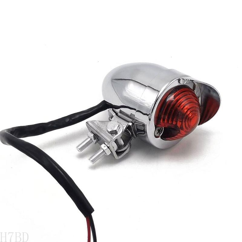 Motorcycle Accessories Retro Modified Tail Light Cruise Prince Motorcycle Metal Round Small Tail Light Brake Light Led Universal