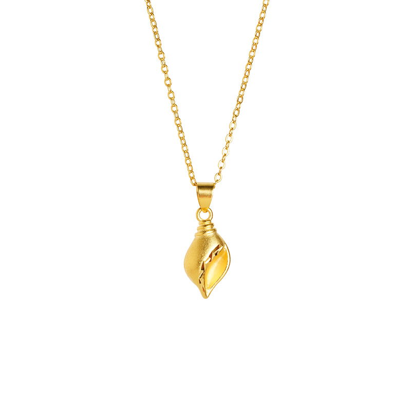 Nuevos productos de oro de arena vietnamita simple pequeño colgante de caracol de moda para chicas de lujo ligero de lujo de alta calidad en línea joyas