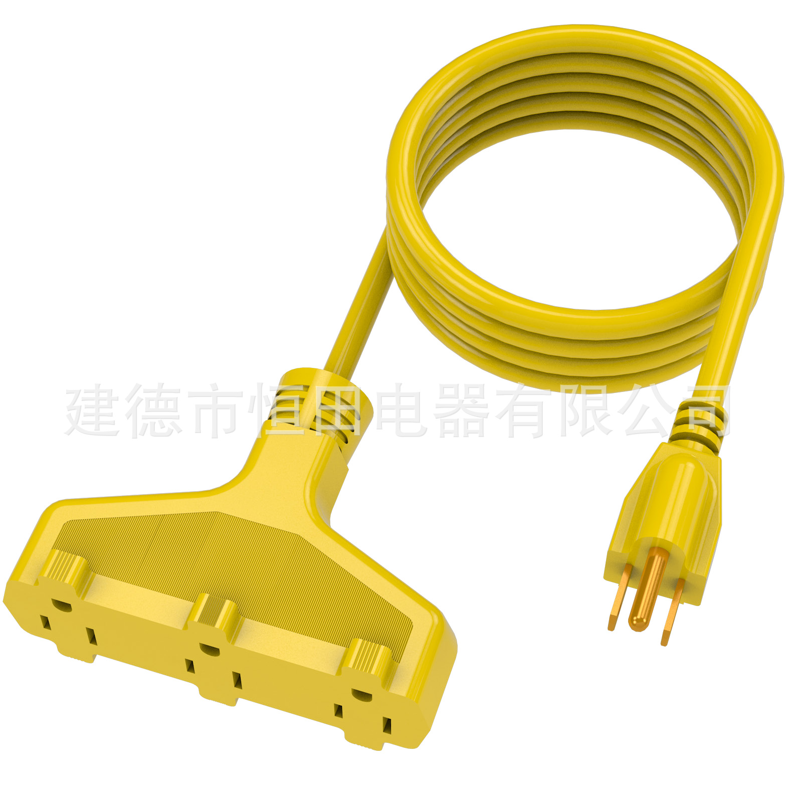 厂家直销美标ETL室外线T字头3孔延长线 南美铜包铝电源线