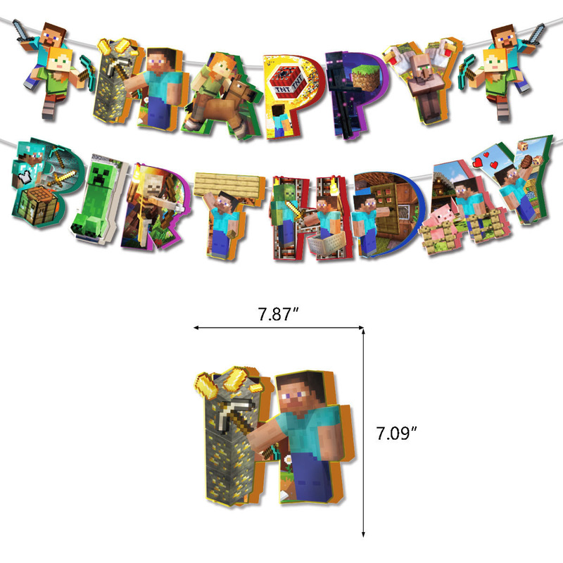 スポット漫画ハッピーバースデーレターフラッグバナーフラッグ子供の誕生日パーティーテーマ装飾用品メーカー承認|undefined