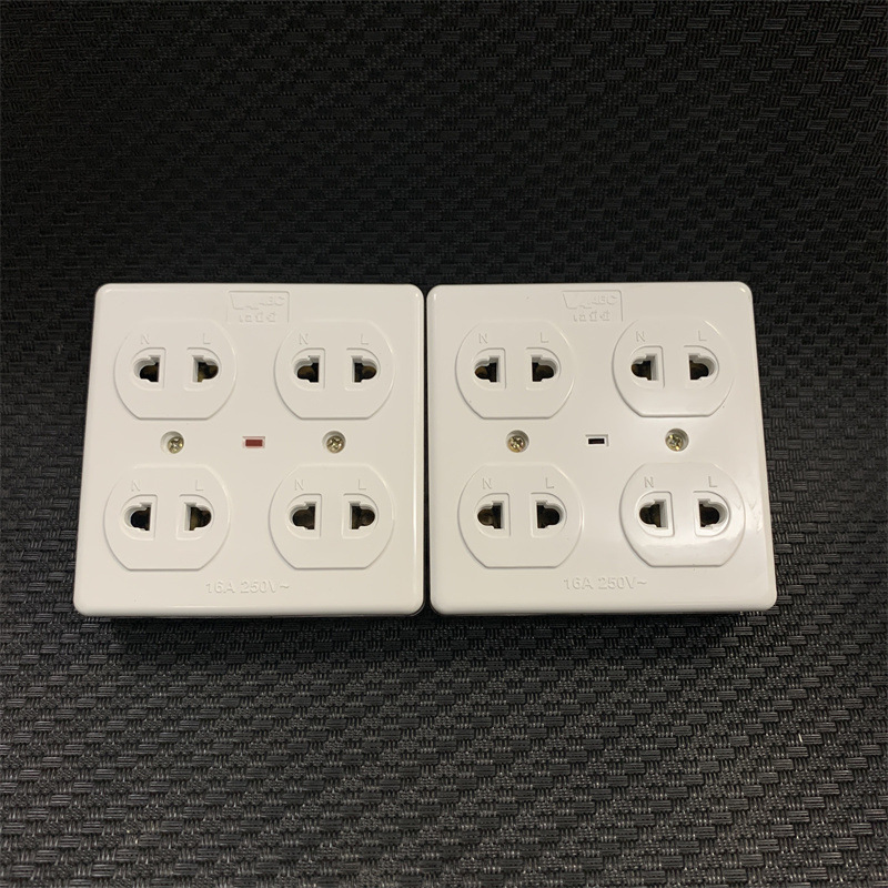 跨境外贸泰国欧式8孔插排纯白色八孔插线板插座无线排插厂家直供