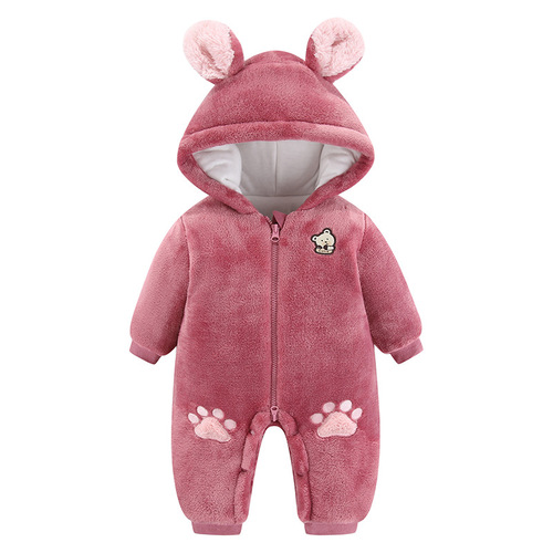 Cross-border baby clothing autumn and winter clothes baby onesie hug clothing outdoor winter clothing super cute internet celebrity thick crawling suit
