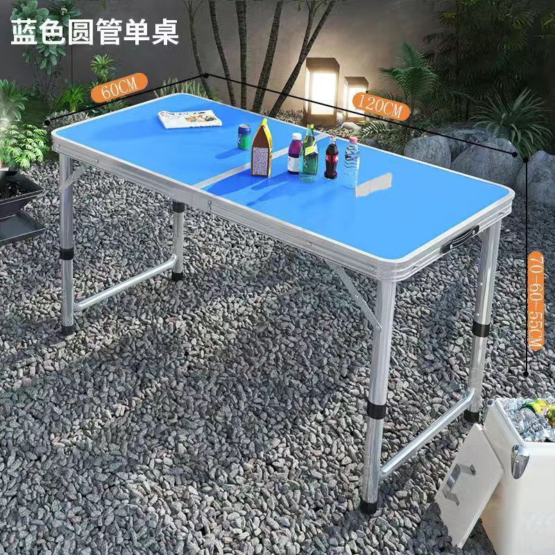 Azul de mesa única de tubo redondo 120 * 60