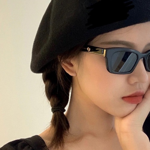 Jennie same style gm sunglasses female ins retro European and American style sunglasses Korean version trendy hot girl glasses