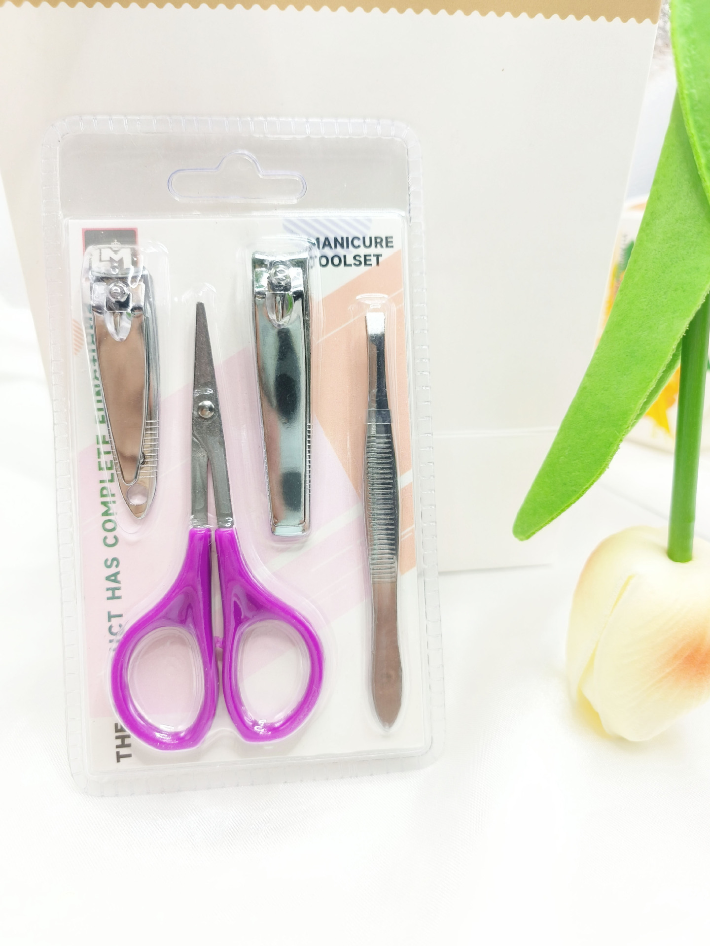 Set de Cortaúñas y Herramientas de Manicura de Plástico y Acero Inoxidable