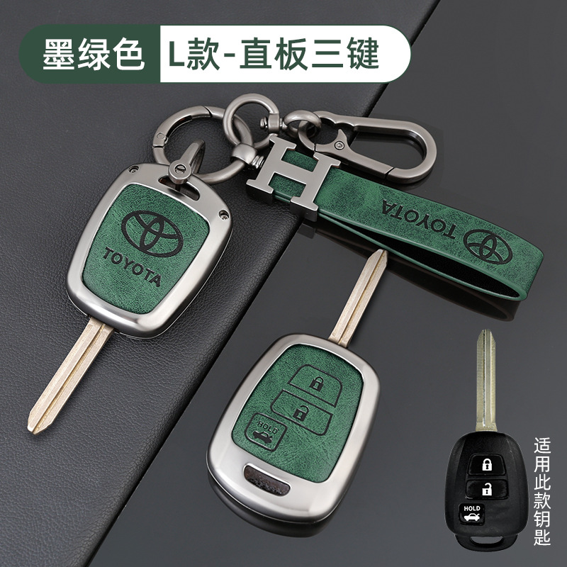 토요타 L 모델 3버튼 다크 그린 + H 가죽 스트랩 + 말굽 버클