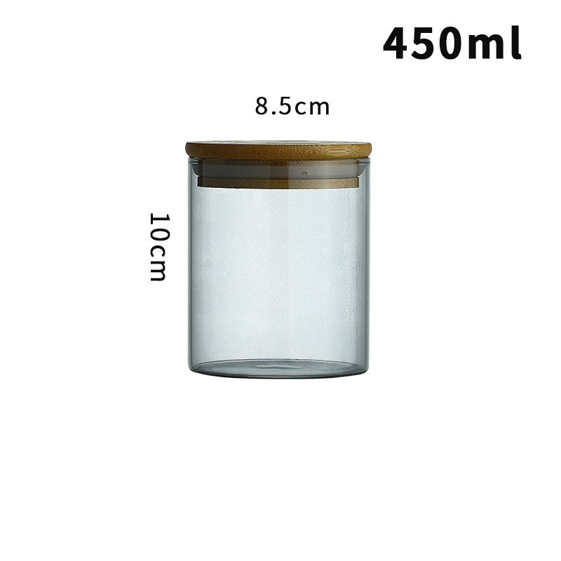 Botellas de vidrio negro transparente grandes y pequeñas para almacenar té, granos, especias y muestras de alimentos, frascos de almacenamiento sellados.