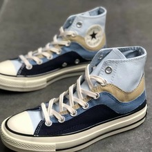 美奇匡威复古1970s三星标Chuck 70彩虹拼接撞色帆布鞋板鞋休闲鞋