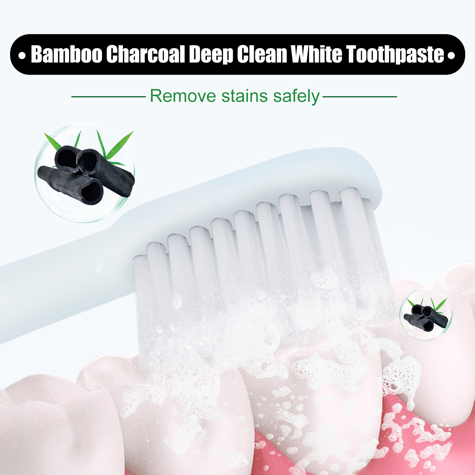 Bamboo Charcoal White Toothpaste Deep Cleaning Oral Care 100ml_voghion.com