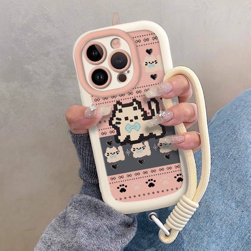 Pixel Kitten Suitable for Opporeno13 Mobile Phone Case A1 Vitality Version Women's All-Inclusive A15G Creative A7 Internet Celebrity a