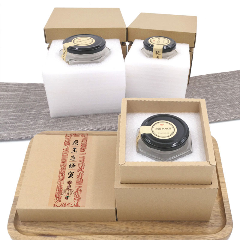 1瓶装蜂蜜包装空盒礼品盒180/280/380ml一斤装一斤蜂蜜包装盒空盒