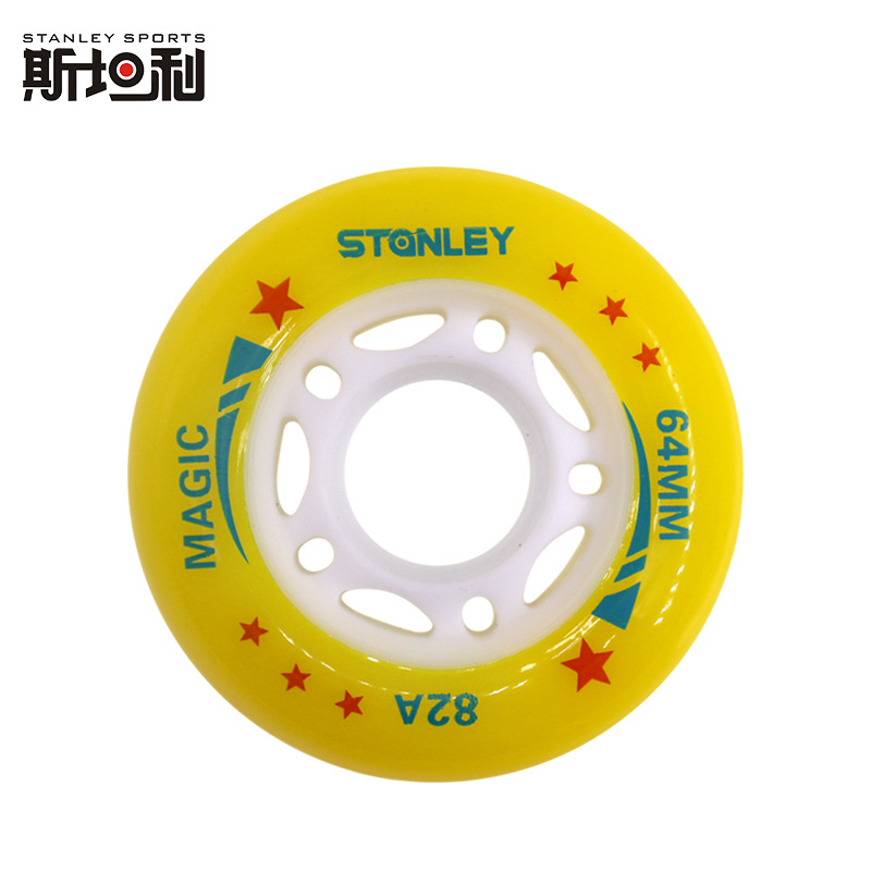 Magic skate wheels flat wheel roller skates polyurethane wheels 82A elastic 64mm72mm