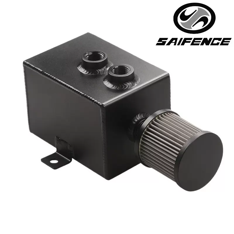 厂家跨境汽车改装四方透气机油壶带空滤机油壶副油箱2L可开票