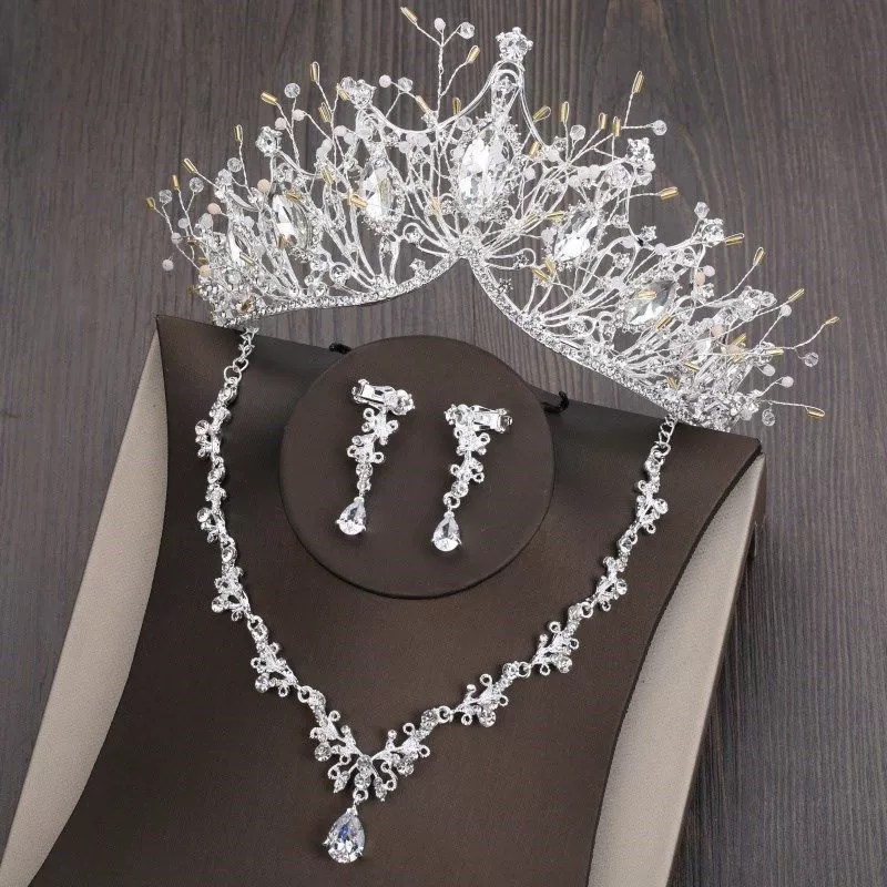 Tiara for bride, set, 2021 collection, 3 piece set
