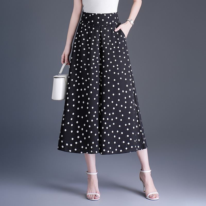 Summer New Style Wide-Leg Pants for Middle-Aged and Elderly Women, Mom-Style Loose Elastic High-Waisted Cropped Pants, Wide-Leg Pants Summer New Style Wide-Leg Pants for Middle-Aged and Elderly Women, Mom-Style Loose Elastic High-Waisted Cropped Pants, Wide-Leg Pants