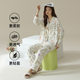 [Illustrator Cooperation] Colorful Garden Spring and Autumn Pajamas Women's Long Sleeve Cotton Rack Cotton Home Clothes suit