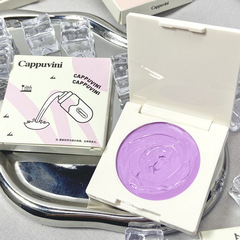 Cappuvini cream blush, matte highlight contour, bare makeup, natural blush, purple tone brightening, enhancing complexion, single-color blush
