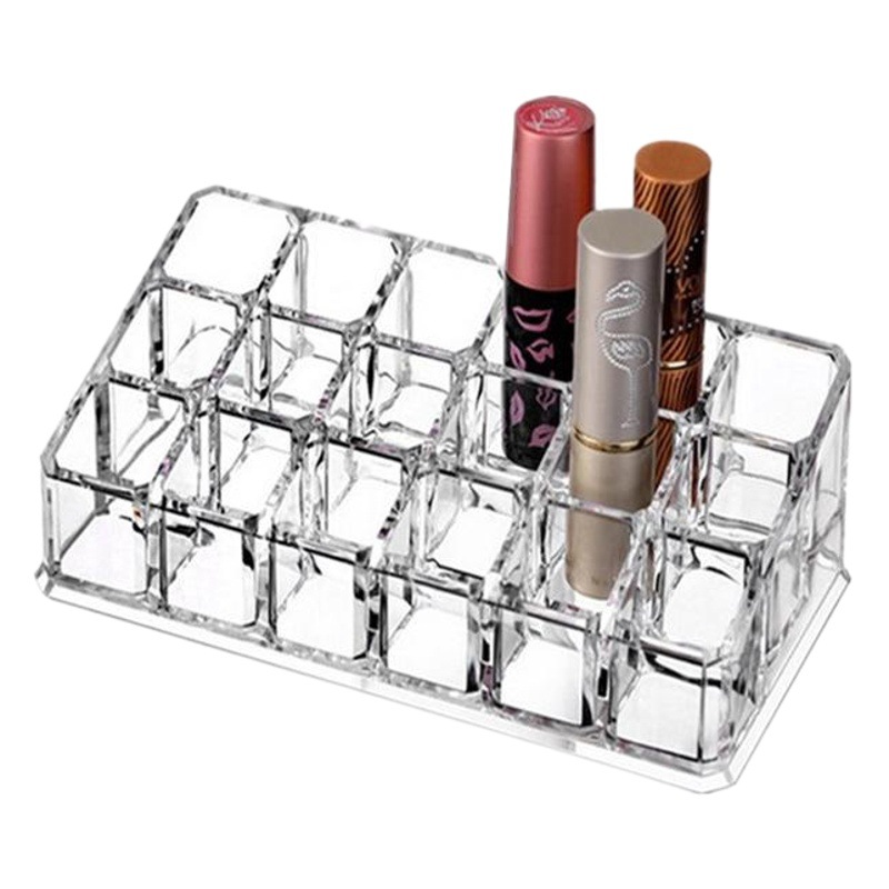 Transparent Acrylic Lipstick Stand Display Stand Lipstick Cosmetic Storage Box Lipstick Display Stand Makeup Stand 18 Plaid