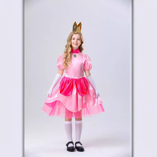 Cosplay《超级玛丽》碧琪公主 pink pricess 舞台演出服