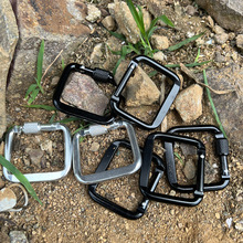 供应方型带锁登山扣螺母铝合金快挂箱包扣音响挂钩正方形登山扣