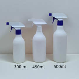 厂家供应500ml450ml300ml塑料喷雾瓶 油污净喷瓶 白色棒球喷瓶