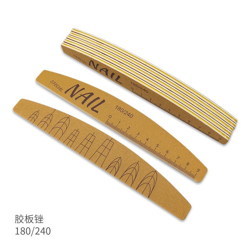 带刻度水洗耐磨美甲搓条不掉砂海绵抛耐用修型打磨指甲锉双面搓条|undefined