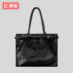 大容量通勤托特包小众高级简约上班单肩斜挎包复古手提包女工厂
