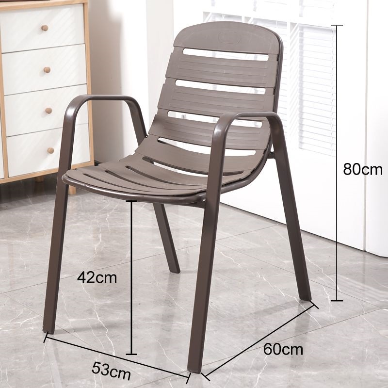 Respaldo de silla en la tienda de té con leche al aire libre balcón al aire libre ocio imitación de silla de Ratán al aire libre silla de comedor comercial apilada en el hogar individual al aire libre