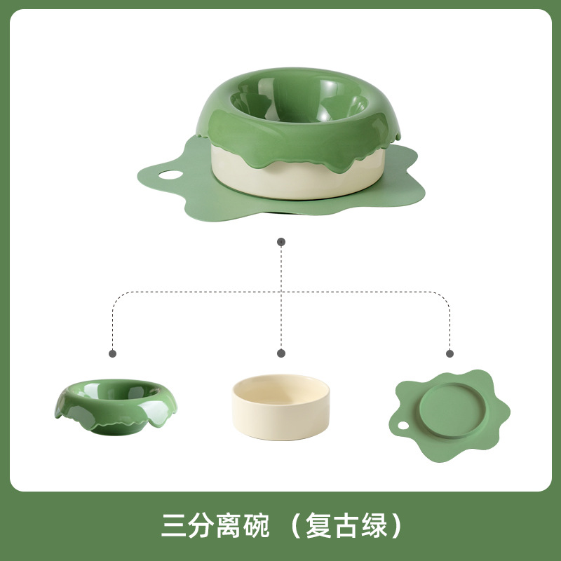 Tacos de cerámica creativos transfronterizos para gatos Tacos de mascotas Tacos de grano para gatos Tacos de alimentación para perros Tacos de agua para bebidas