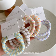 冰淇淋色彩色高弹力柔软不伤发皮筋发绳日常百搭小皮套扎头发发圈