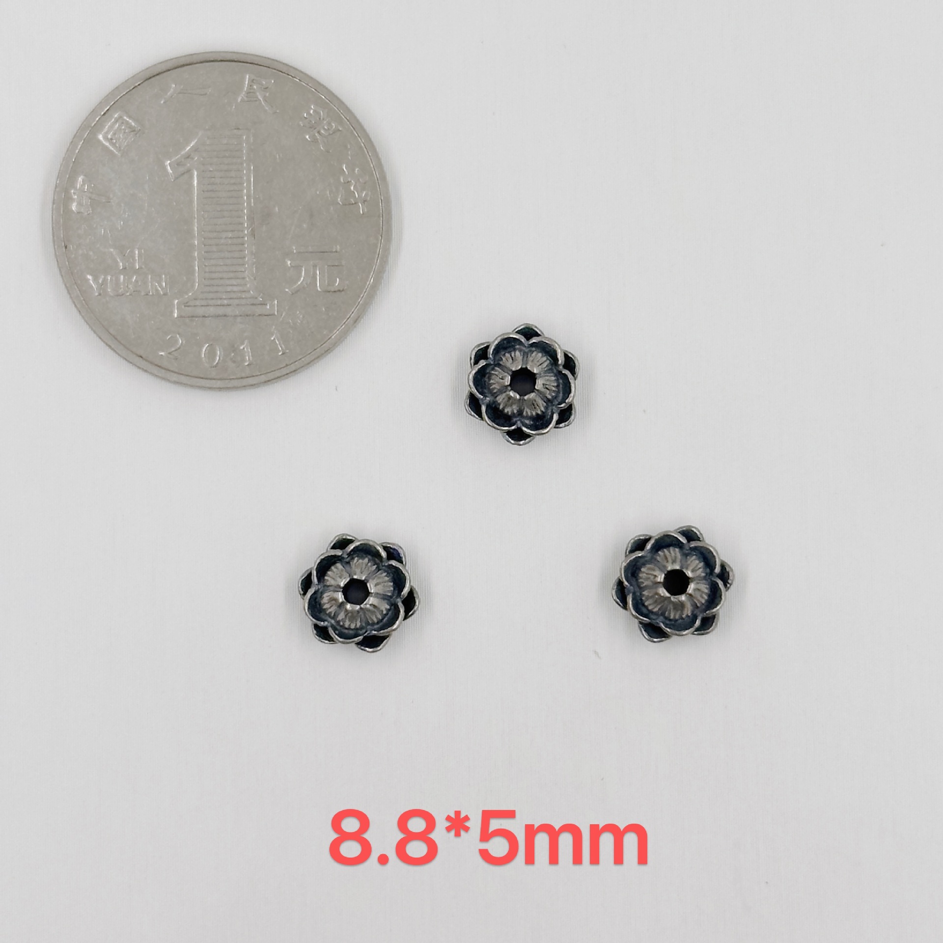 384-417 Shanxi vintage old silver spacer beads DIY accessories 9997 silver bracelet jewelry accessories