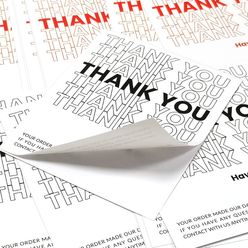 50pcs/pack Thank You Stickers, Korean-style Instagram-inspired Gift Box Sealing Labels, Baking & Cake Decorations for Takeout Boxes