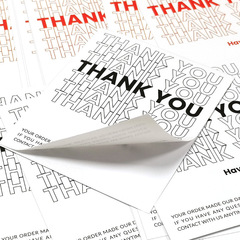 50pcs/pack Thank You Stickers, Korean-style Instagram-inspired Gift Box Sealing Labels, Baking & Cake Decorations for Takeout Boxes