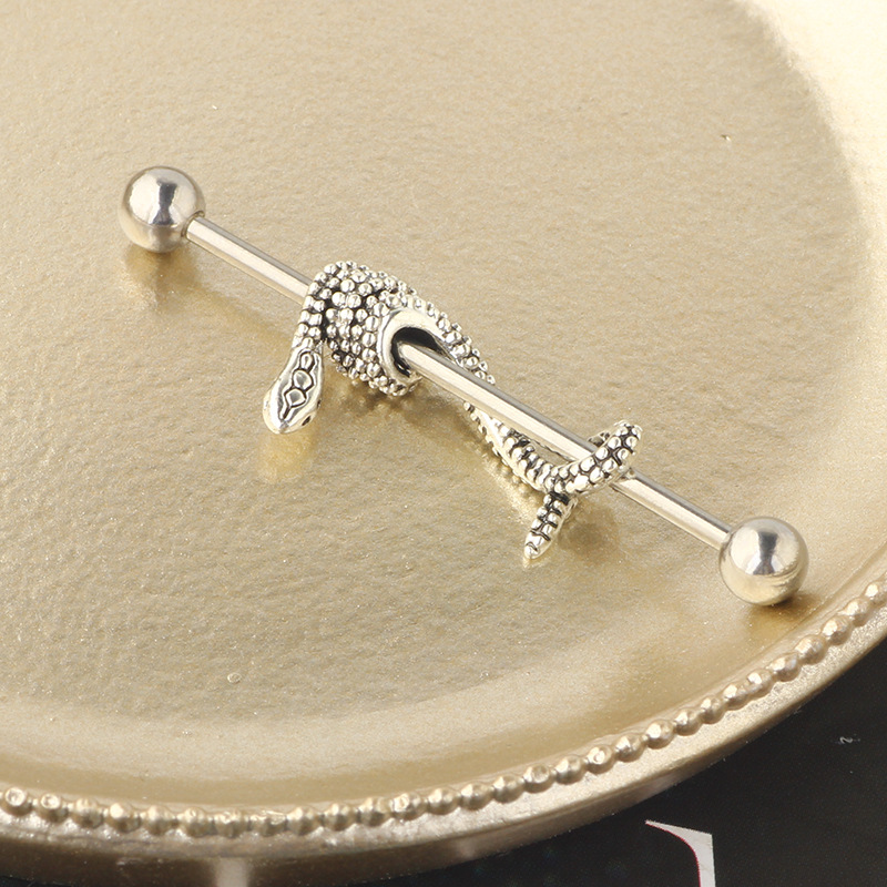 Labret piercing jewelry detail image