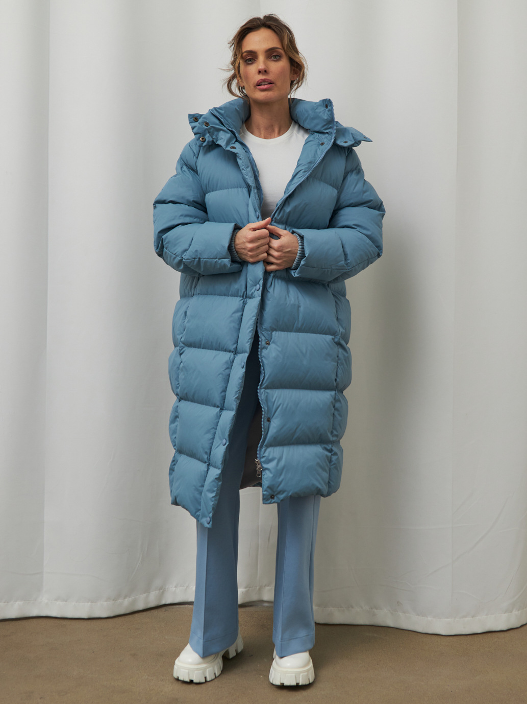 Chaqueta de Plumón Larga y Gruesa para Mujer, Invierno 2025, Plumón de Pato Blanco, Chaqueta de Plumón con Capucha de Alta Gama, Abrigo Extra Largo para Mujer image 2