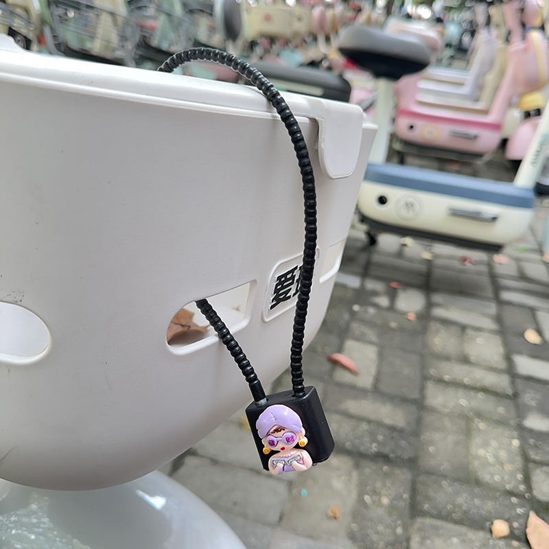 [Fang language] electric battery car basket lock aluminum alloy front basket car basket wire rope key lock anti-theft lock