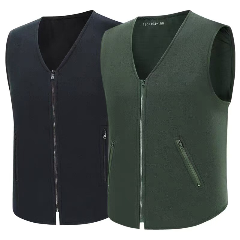 Cardigan Military Green Velvet Vest for Inner Wear and Outer Wear Polar Fleece Navy Blue Men's Velvet Vest V Neck Small Waistcoat for Work Clothing Cardigan Military Green Velvet Vest for Inner Wear and Outer Wear Polar Fleece Navy Blue Men's Velvet Vest V Neck Small Waistcoat for Work Clothing